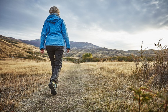 woman walking in nature